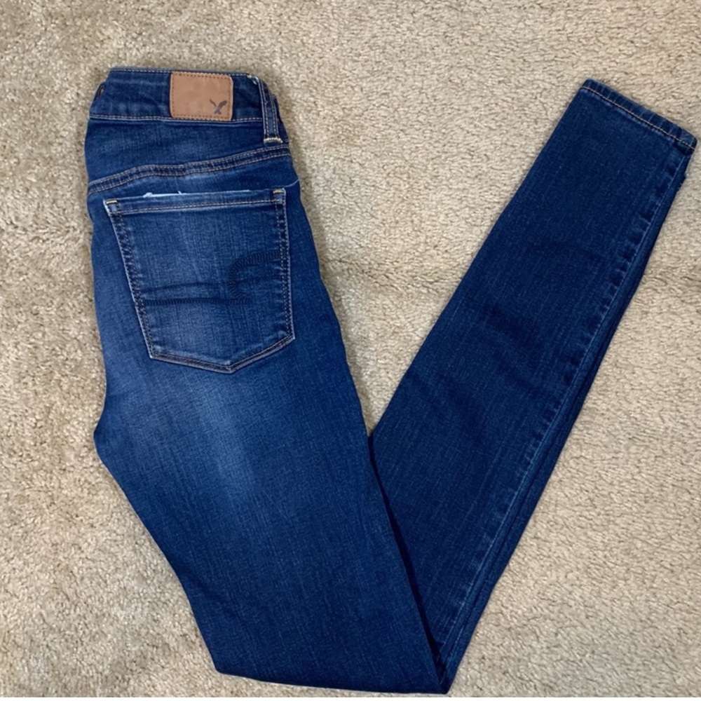 American Eagle super super stretch Hi-Rise Jegging jeans SZ 2 Long